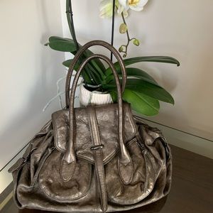 Botkier large leather satchel (bronze/gunmetal)